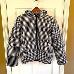 Forever 21 houndstooth puffer coat - sz Medium
